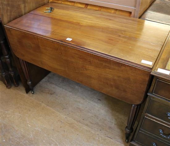 Regency mahogany drop leaf table(-)